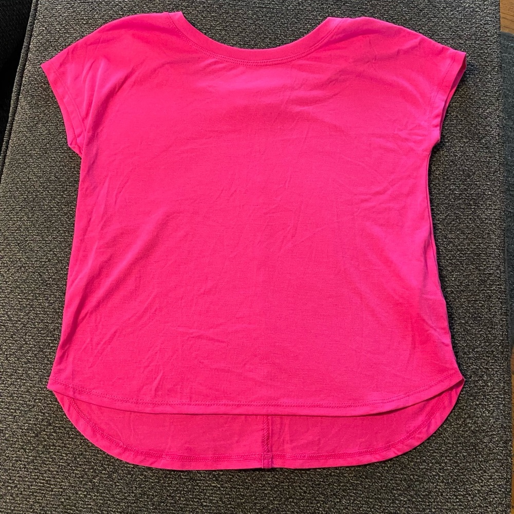 Girls Dark Pink Athletic Top L (10/12)
